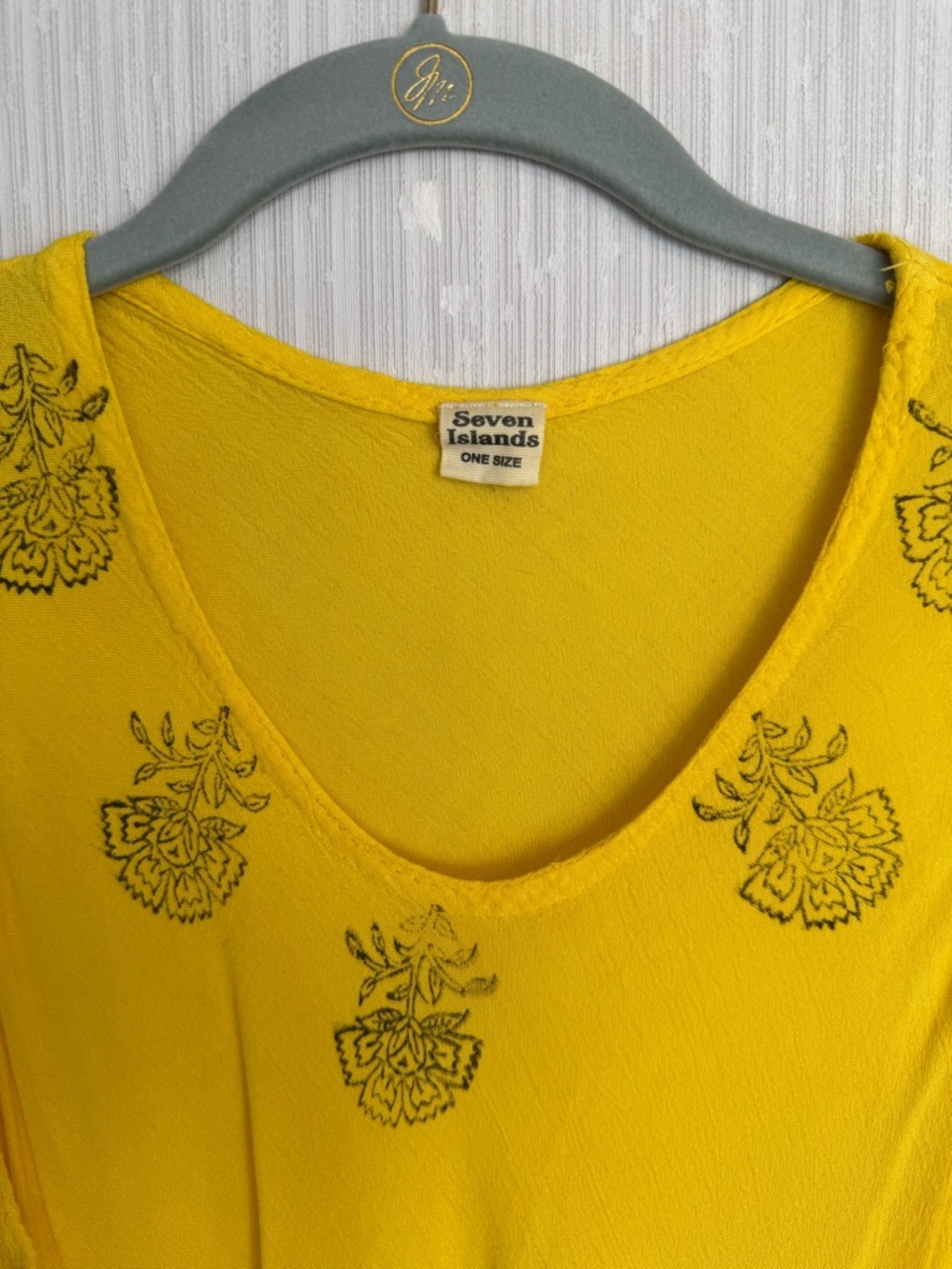 Bright Yellow Printed Sleeveless Midi Dress for Women - Picture 2 of 5
